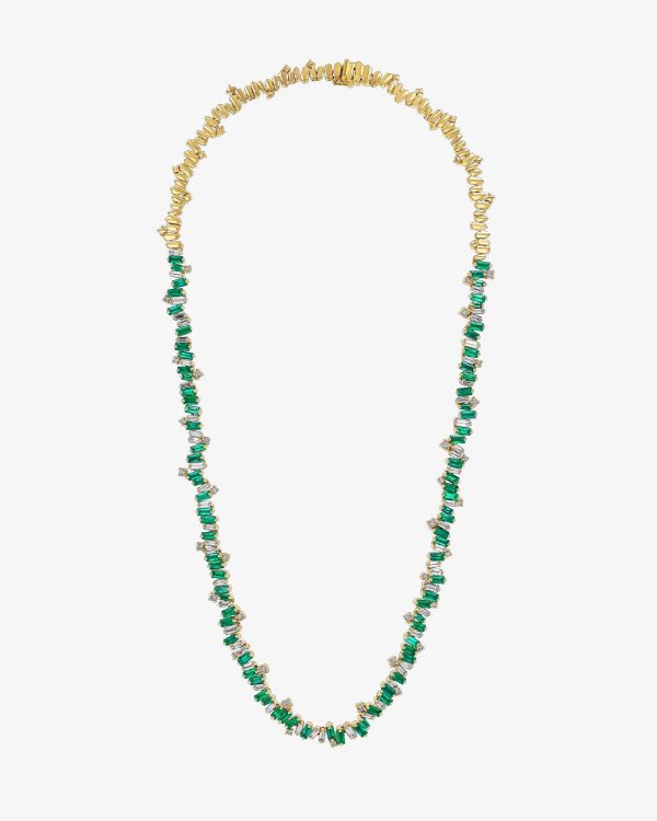 Bold Burst Green AD Necklace - Image 3